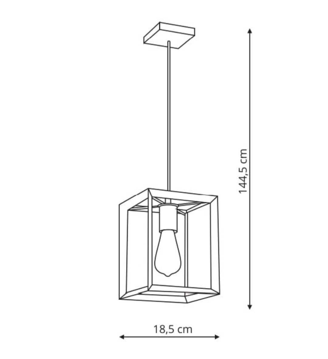 2 szt. - Lampa wisząca czarna Napoli Light Prestige