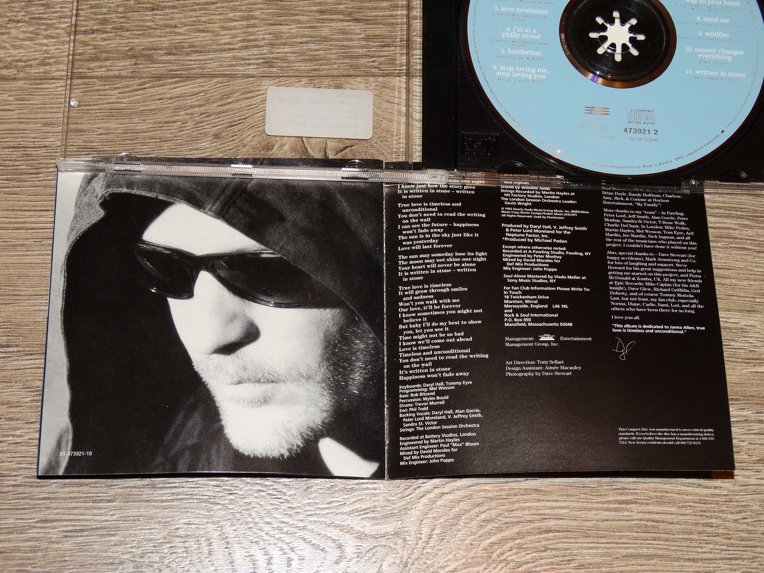 CD Daryl Hall Soul Alone