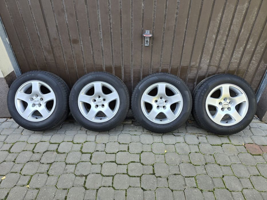 Felgi z oponami 195/65R15 VW Golf 4 5x100 New Beetle Audi A3 Bora octa