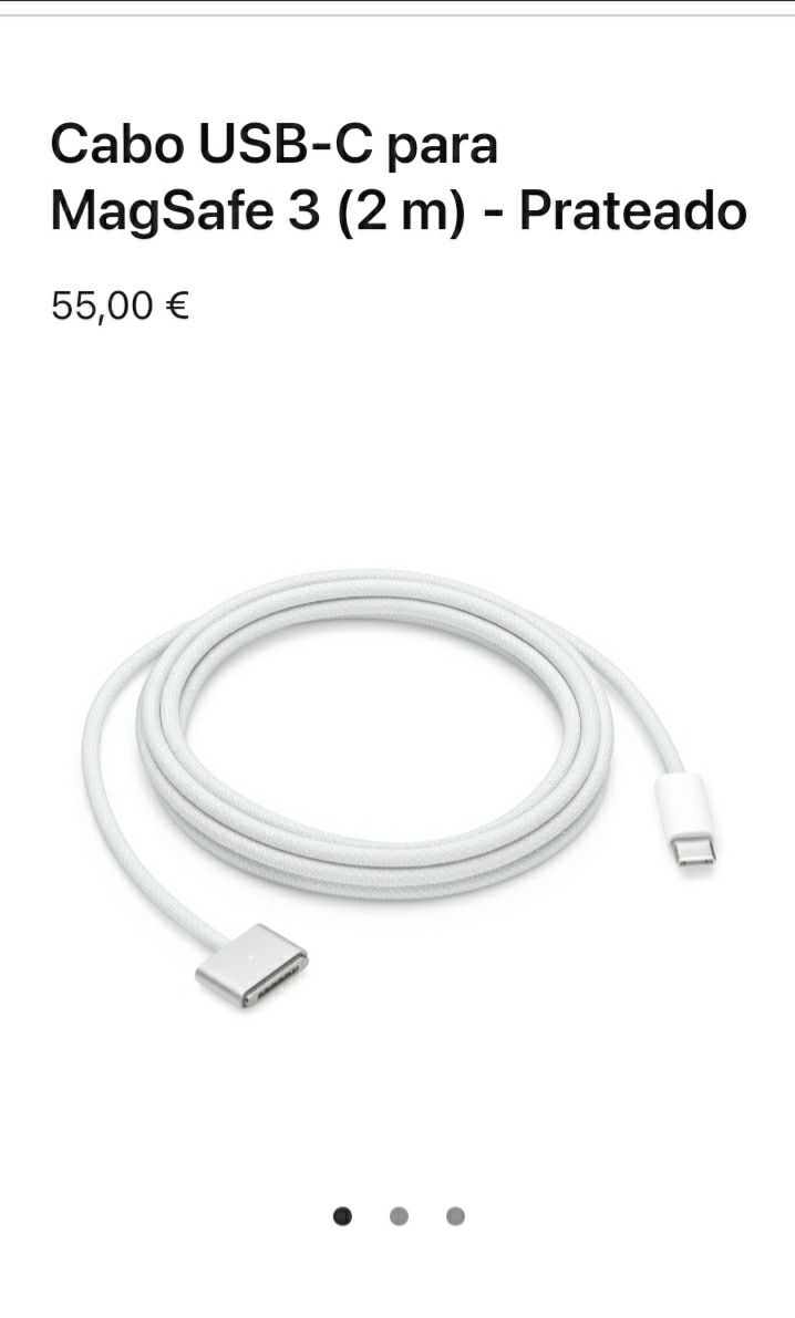 Original Adaptador de corrente Apple USB‑C dupla de 35 W e Cabo 2m