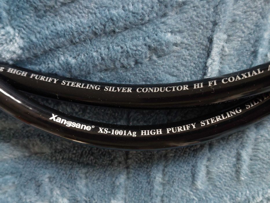 Xangsane XS-1001Ag – kabel coaxial 75 Ω srebrny, 96 cm, podwójny ekran