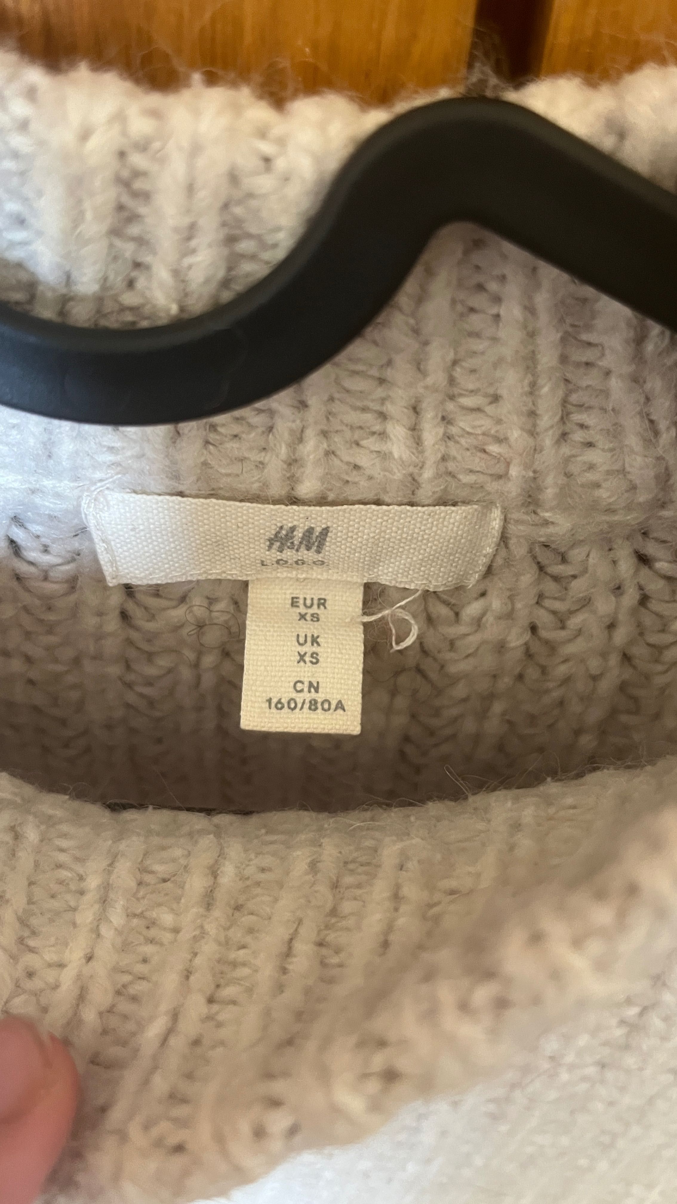 Camisola Malha Grossa Gola – Creme H&M XS
