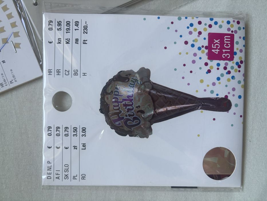 Zestaw dekoracji urodzinowych girlanda i balon