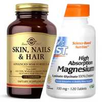 Solgar Skin Nails and Hair / Doctors Best High Absorption Magnesium