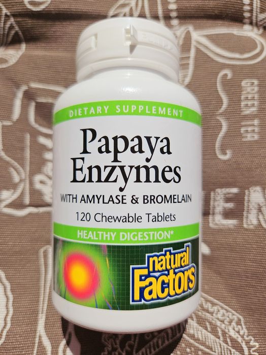 Natural Factors ферменти папаї з амілазою та бромелаїном папайя ензимы