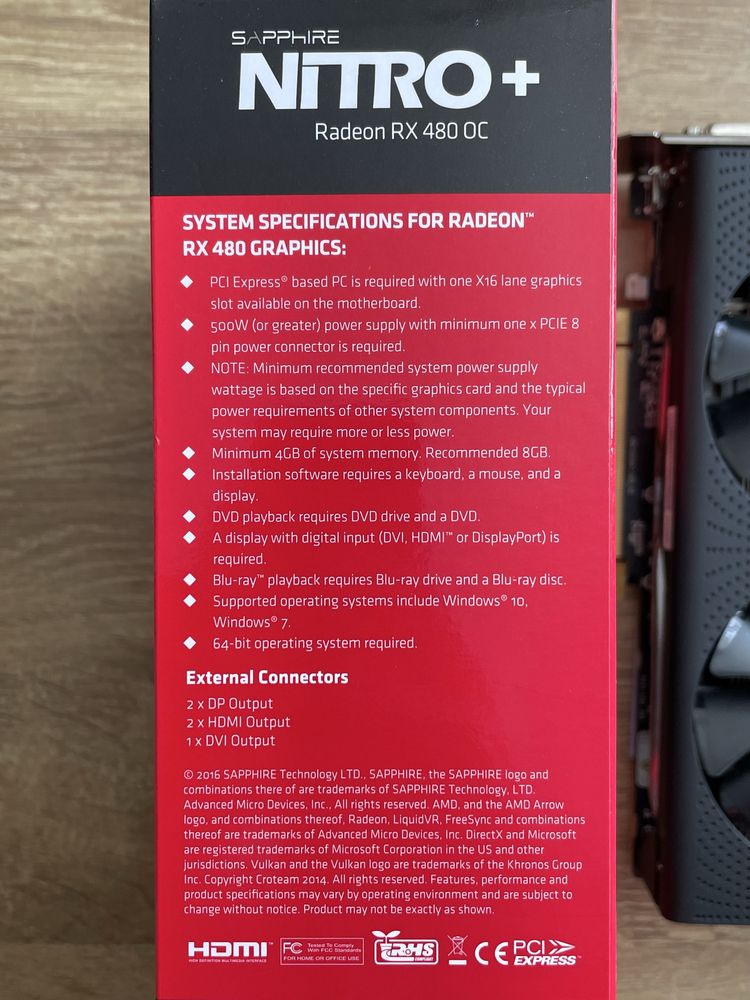 Sapphire Nitro+ Radeon RX480 8GB OC