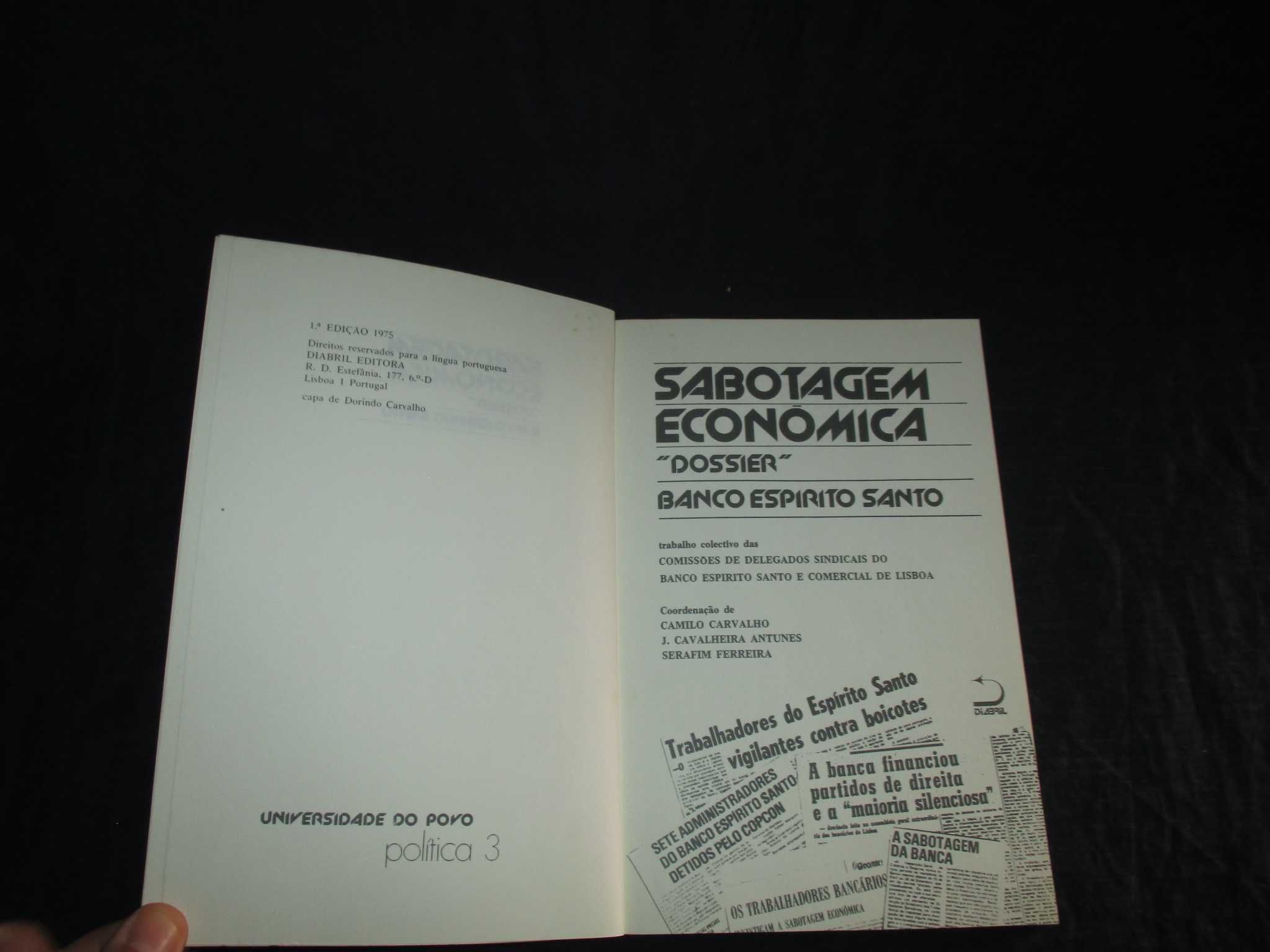 Livro Sabotagem Económica Dossier Banco Espírito Santo