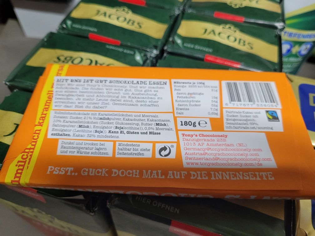 Czekolada TUNYS karmel 180g z Niemiec