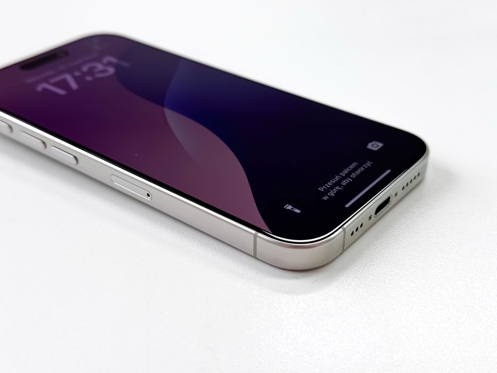 iPhone 15 Pro 256 GB White Titanium 100% Bateria Jak Nowy Sklep Gwaran