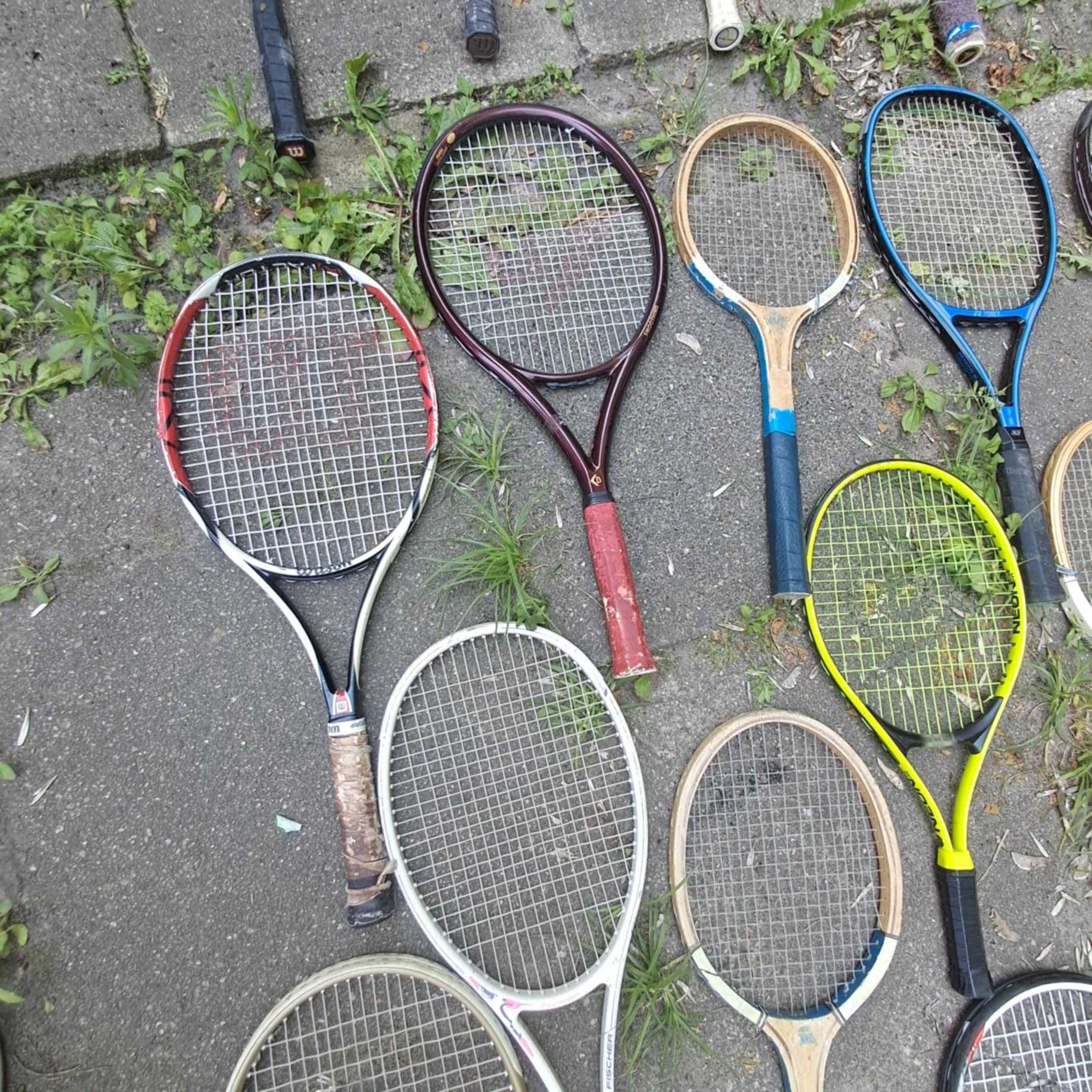 20 szt. rakiety do tenisa rakieta dunlop, fisher, wilson i inne