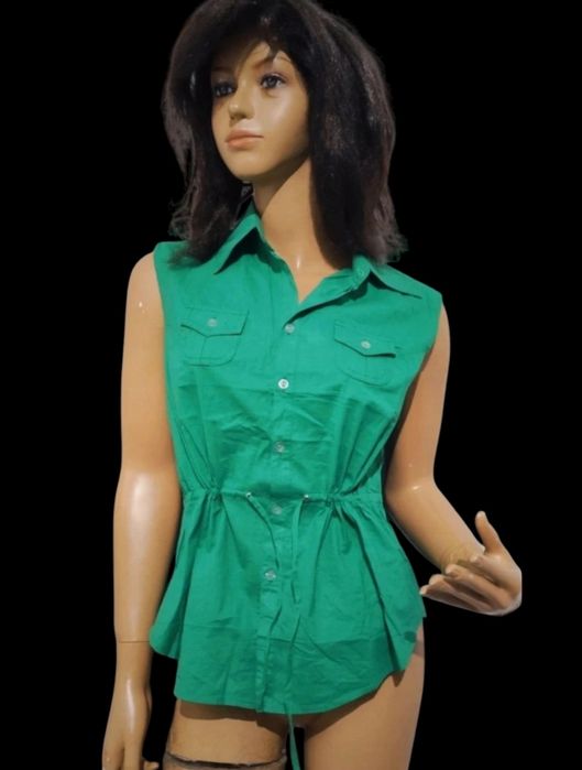 Bawelna. Nowa koszula damska bez rękawów