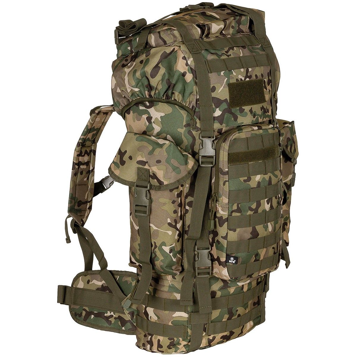 duży plecak bw molle stelaż aluminiowy 65 l operation camo