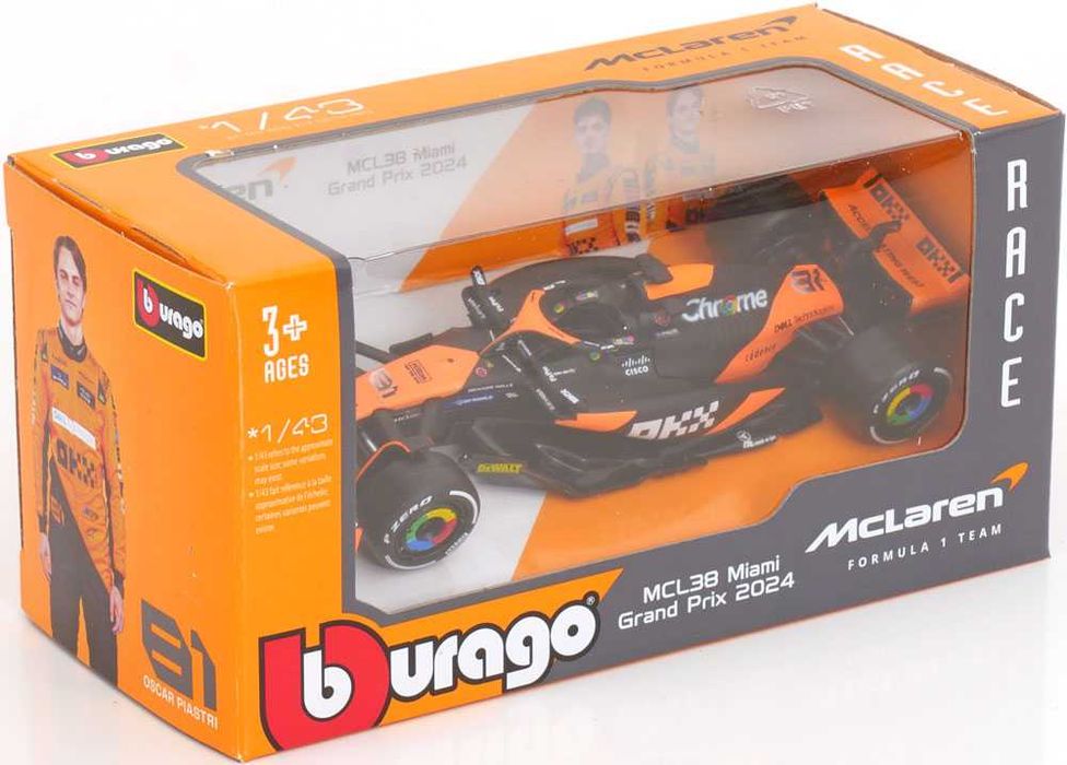 Burago 1/43 - F1 2024 - McLaren + Alpine + Red Bull