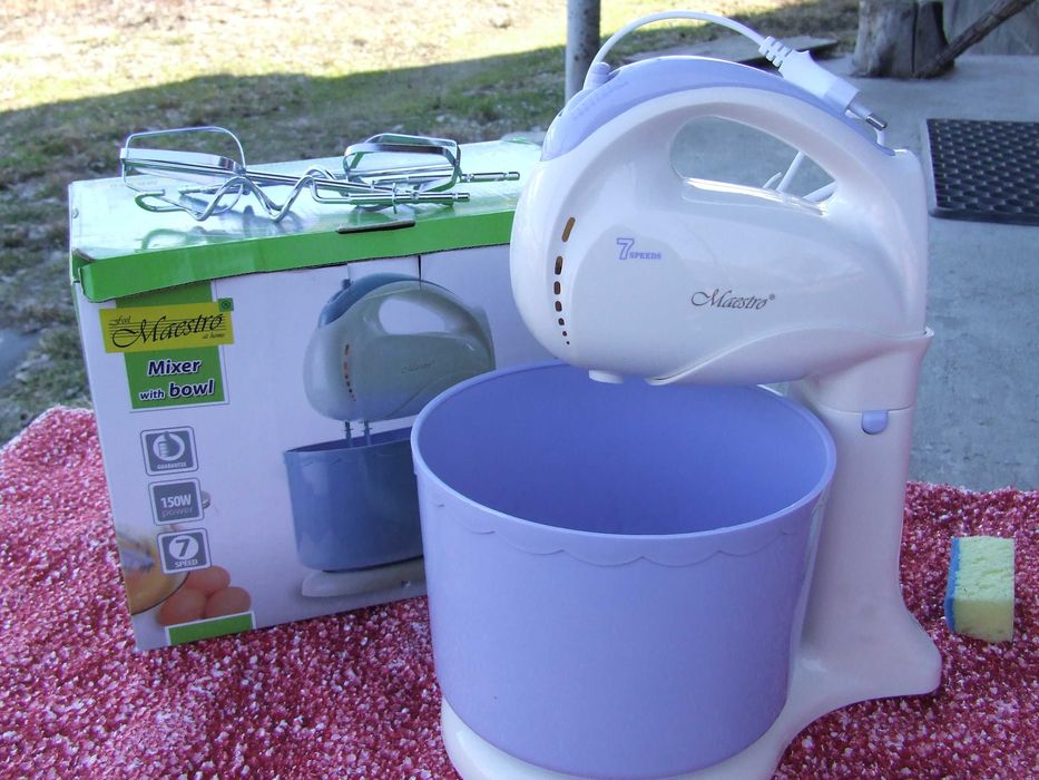 Миксер кухонный бытовой с чашей Maestro MR-550/тестомес/блендер