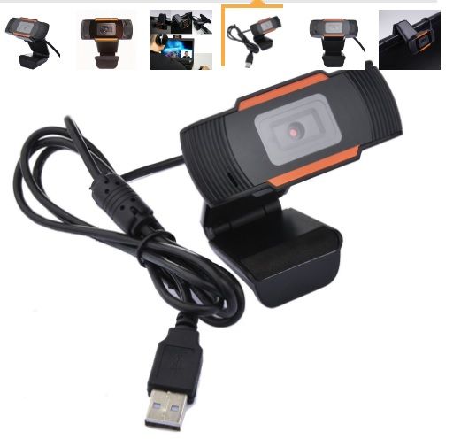 Webcam 720P HD 360 ° USB Com Microfone Alta Qualidade