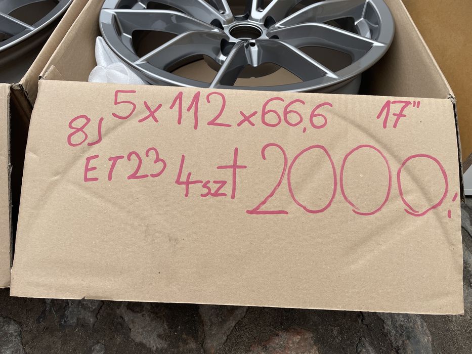 Nowy komplet felg 5x112x66,6  17” BMW - montaż i faktura