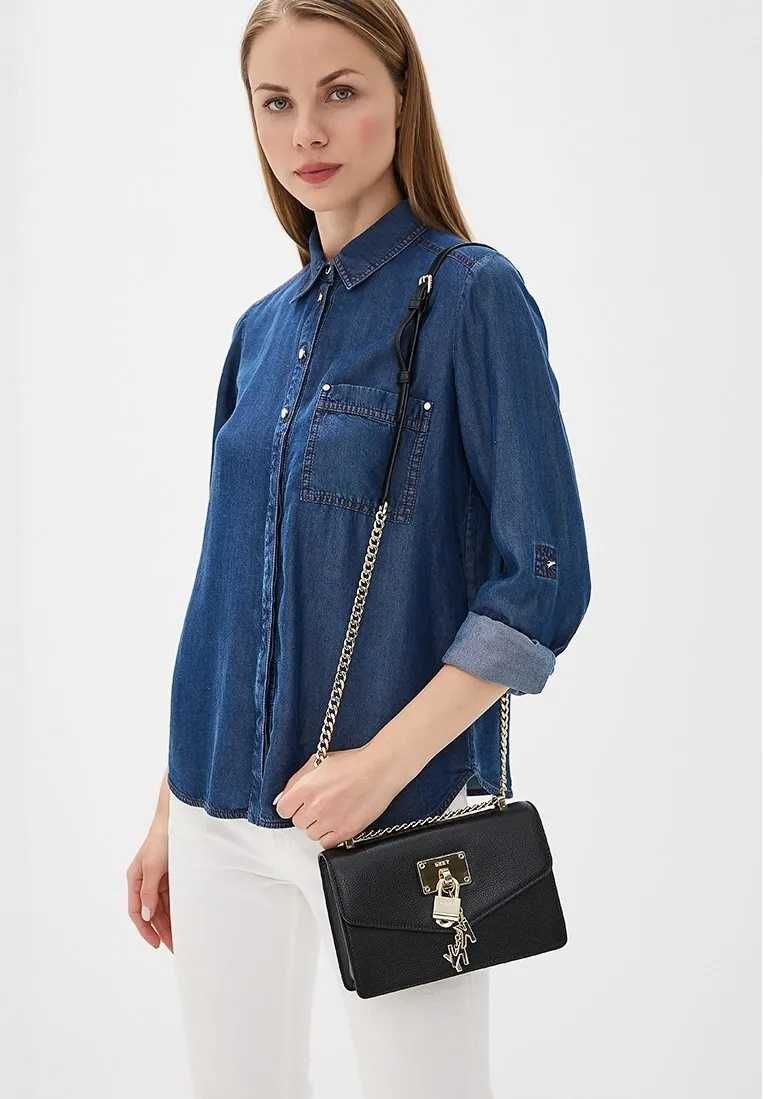 Сумка шкіряна DKNY Elissa Flap Shoulder Bag R023UC81 оригінал