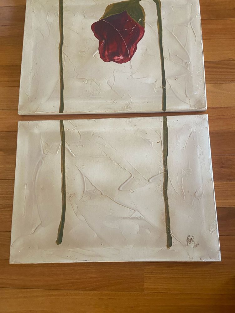 3 Quadros de rosas