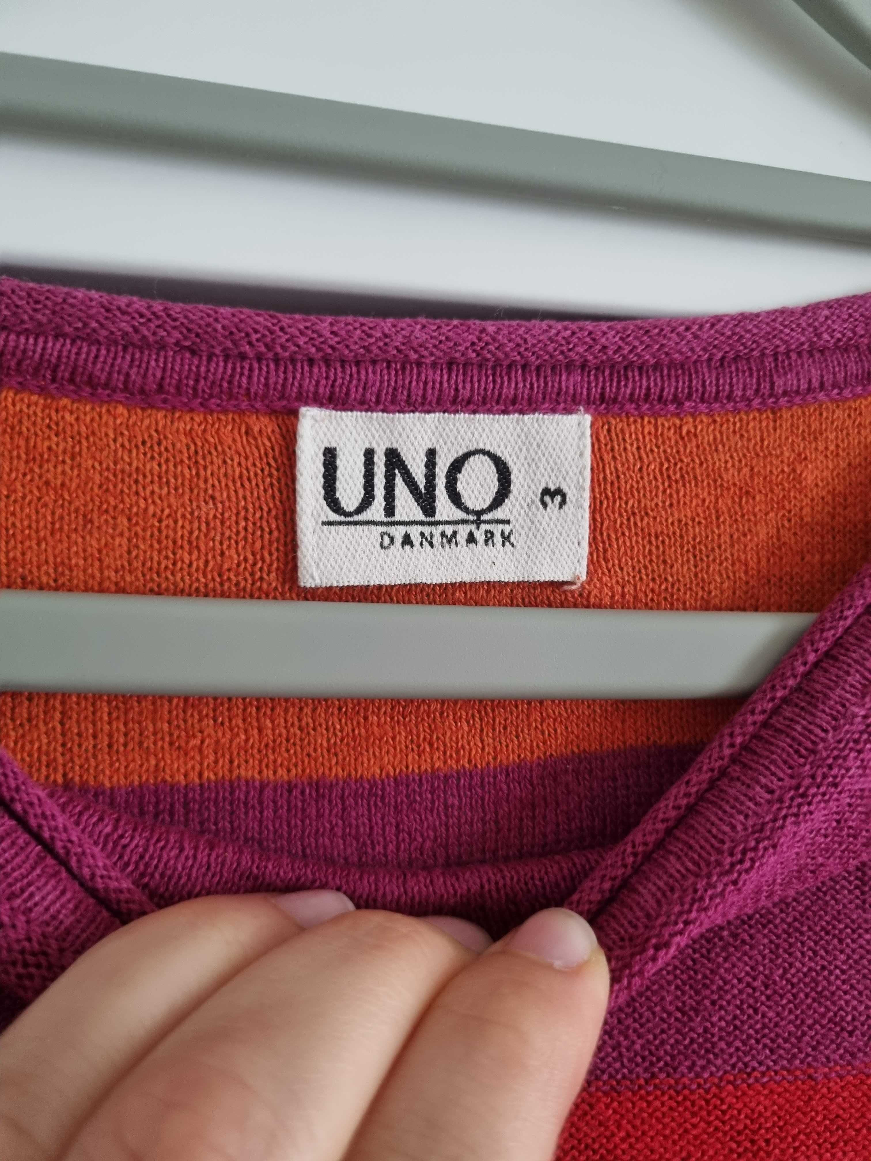 Lniany sweter M w pasy