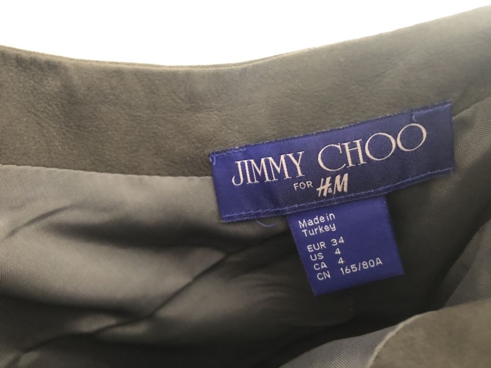 Sukienka skórzana Jimmy Choo for H&M xs 34 skóra