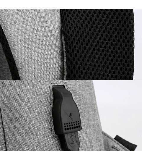 Mochila Multifunções 15.6'', Impermeável, com Ranhura para cabo Goeik