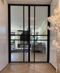 скляні міжкімнатні перегородки, двері  в стилі лофт, Loft