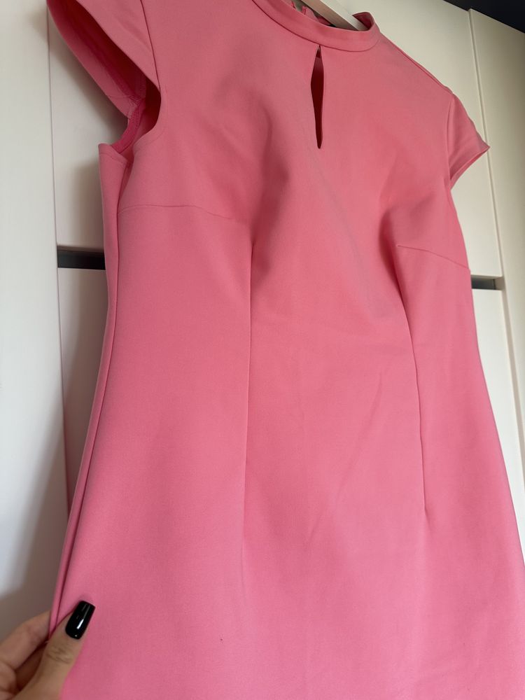 Mohito łososiowa różowa sukienka krótka prosta