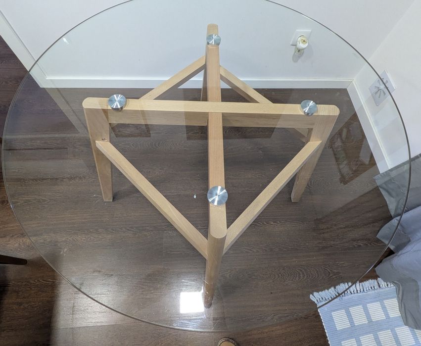 Mesa vidro 110cm diametro