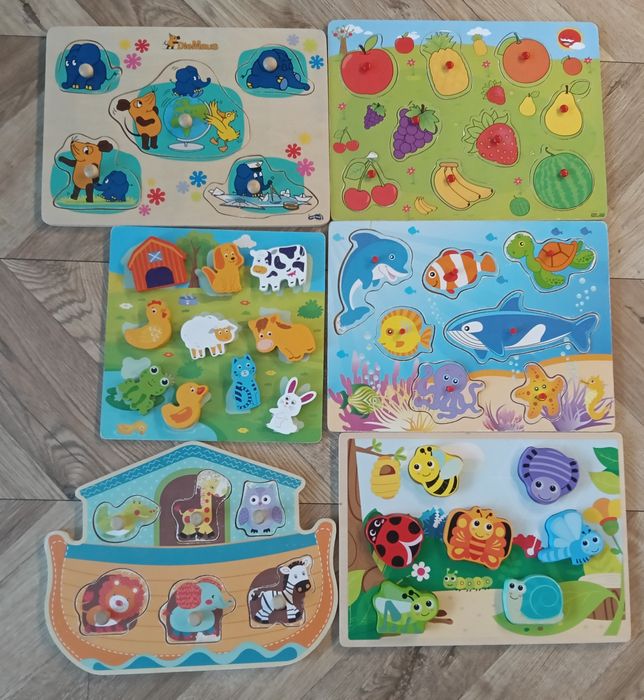 Puzzle drewniane, ukladanki