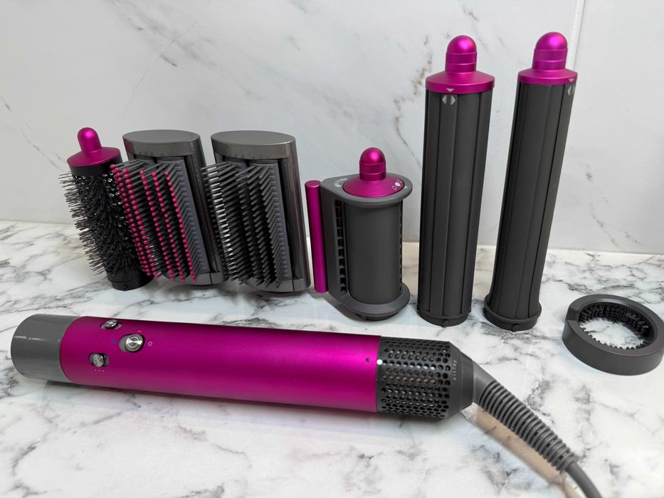 Стайлер для волосся Dyson Airwrap Complete Long 6 насадок | фуксія