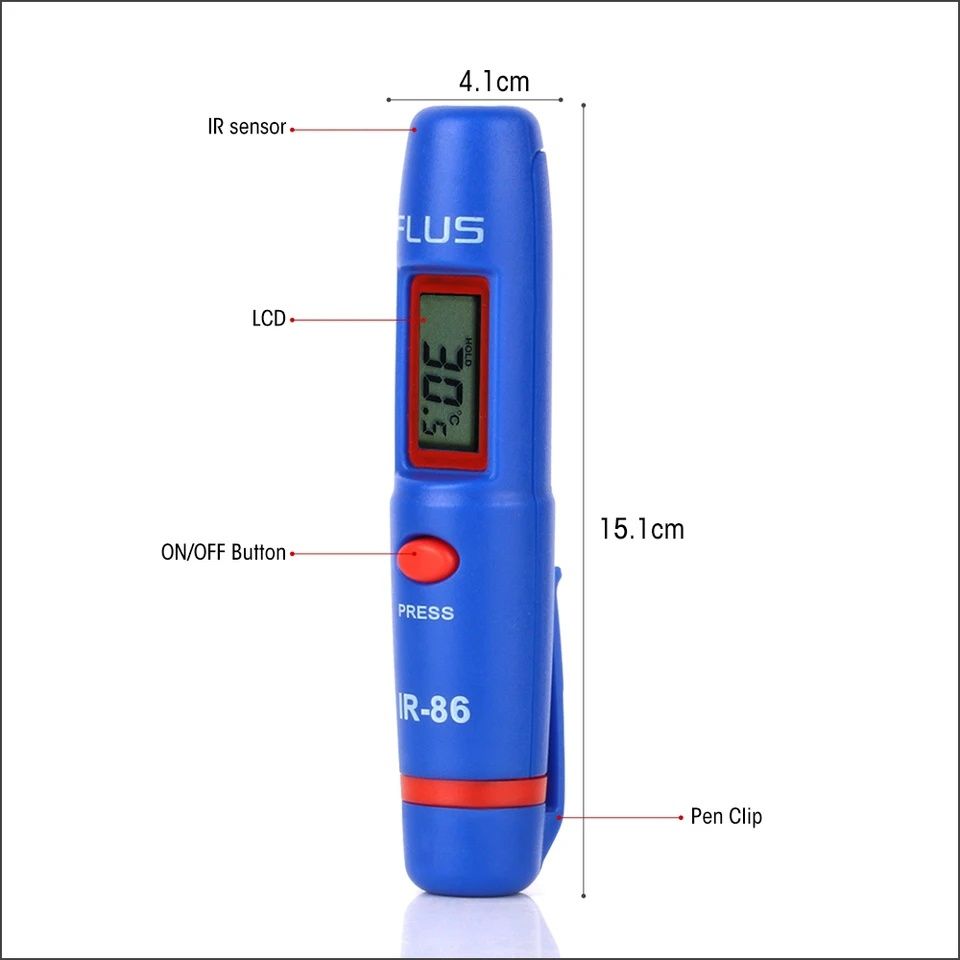 Инфракрасный термометр flus ir86