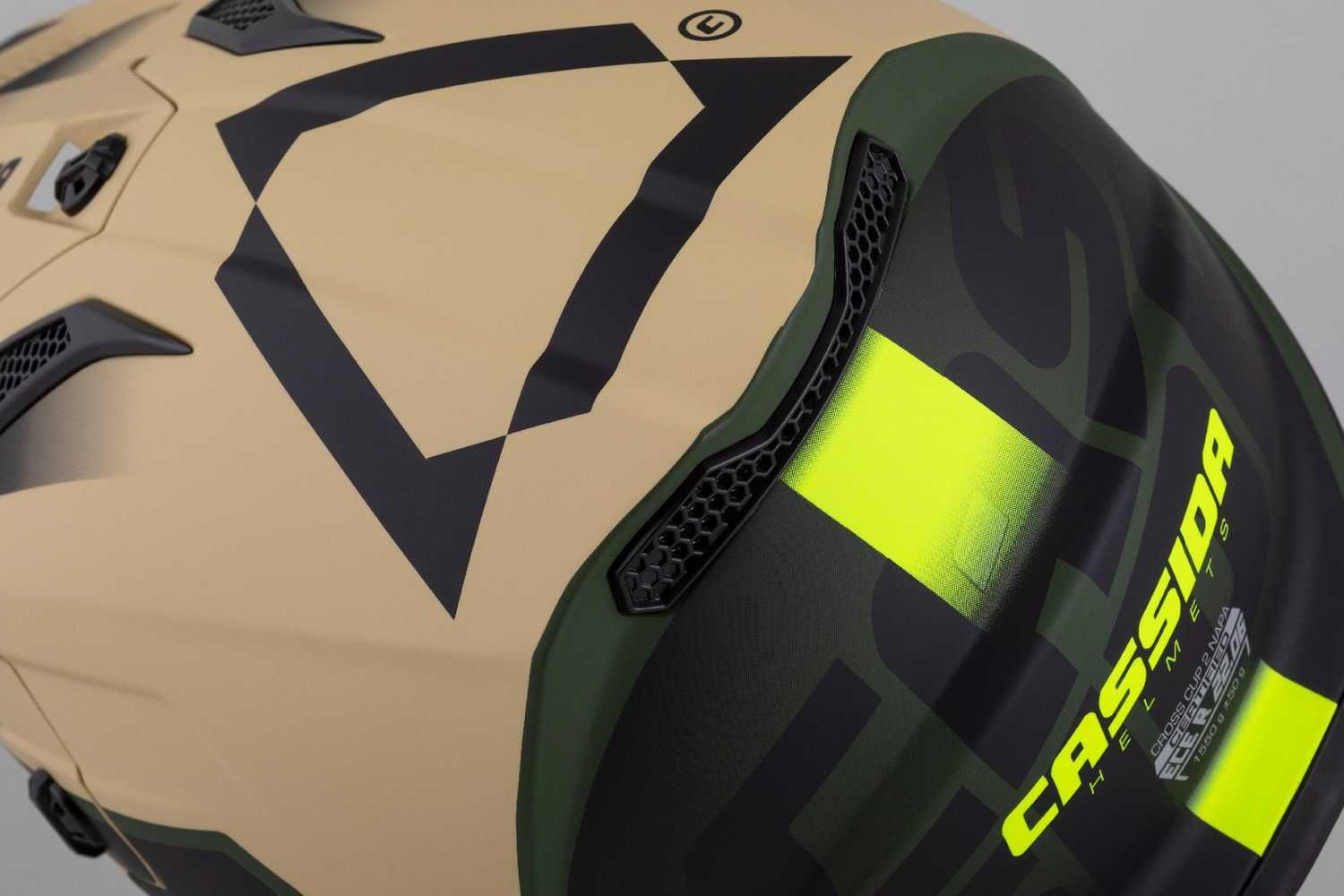 Kask Motocyklowy CASSIDA CROSS CUP2 Pod interkom XS-XXL +KOMINIARKA