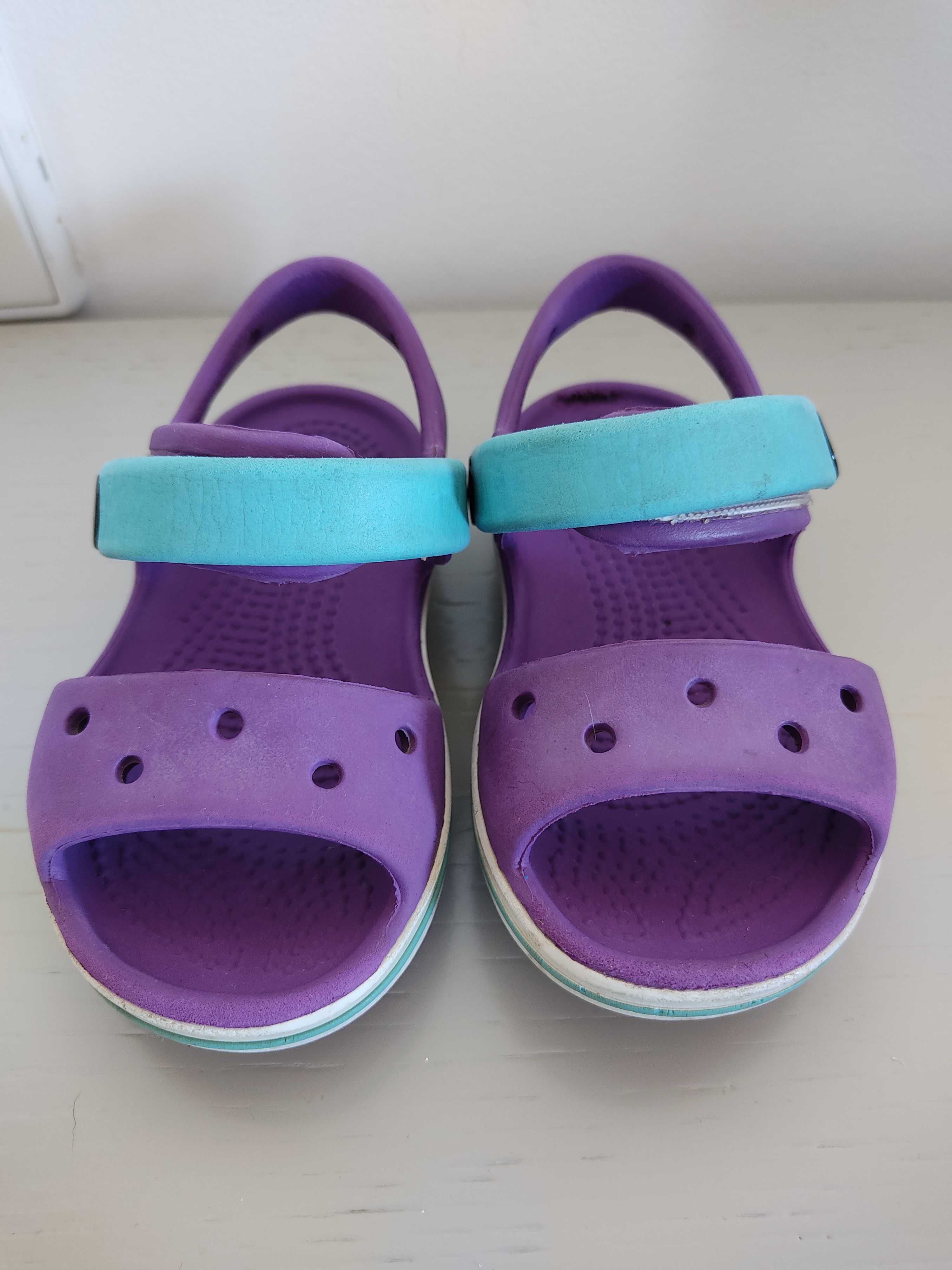 Sandálias Crocs® C5 (20-21) roxo e azul