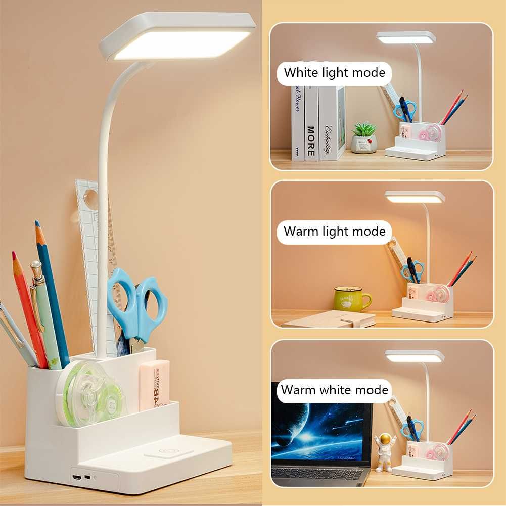 Lampa biurkowa LED Stojak na telefon