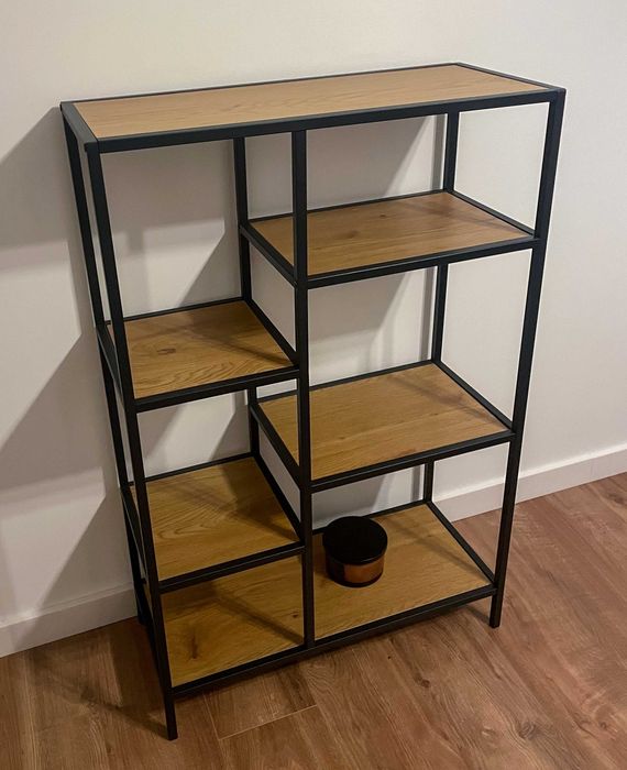 Regał - Czarny + Dąb