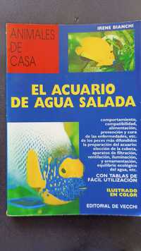 Livro de aquariofilia de água salgada espanhol