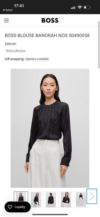Шовкова блуза Hugo Boss