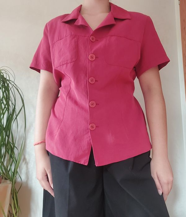 Koszula żakiet true vintage czerwony elegancki lata 80 s90 s70 bizneso