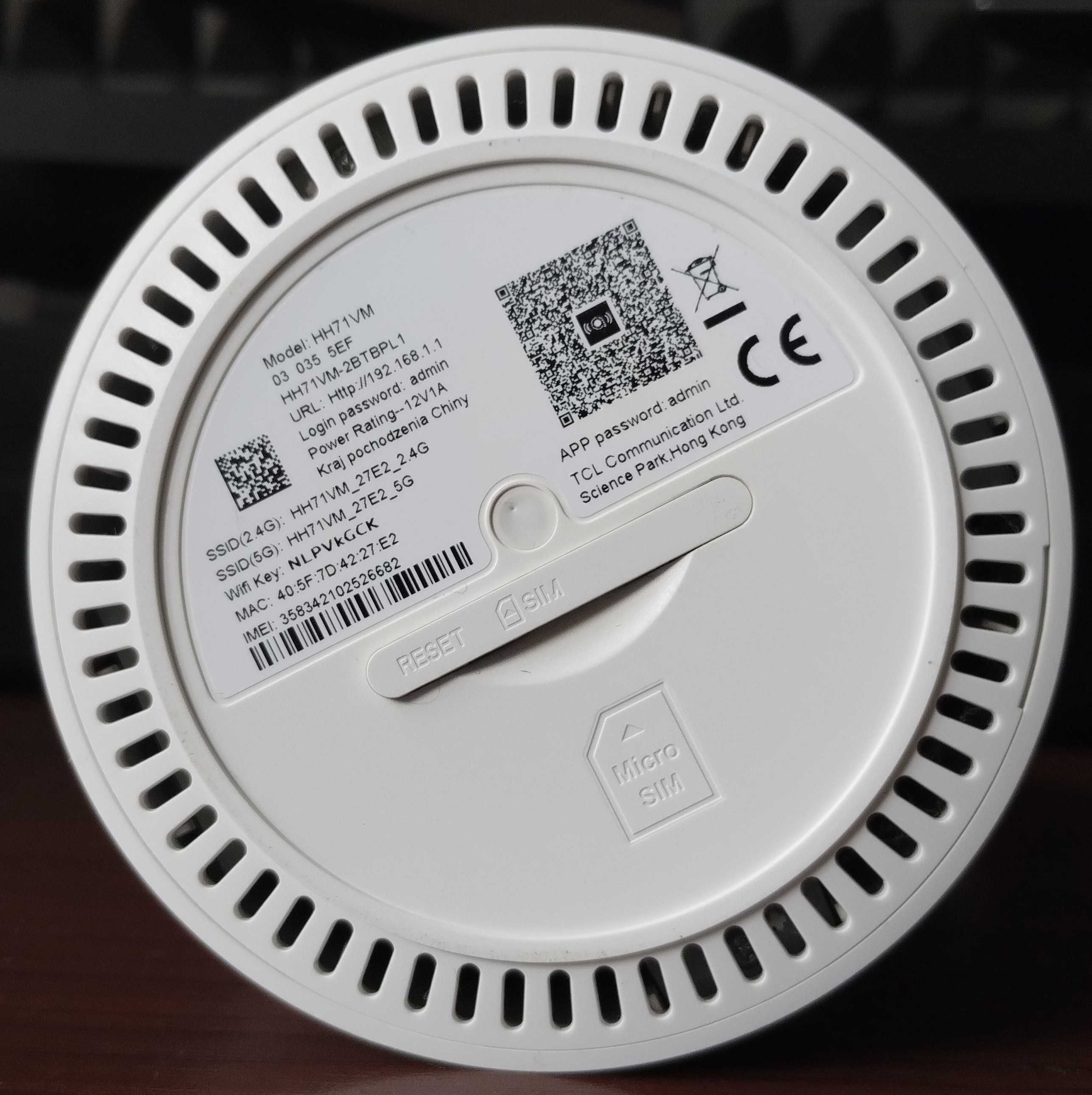 Alcatel Router Linkhub HH71VM - LTE - 4G - 5G - Stan Idealny jak NOWY.