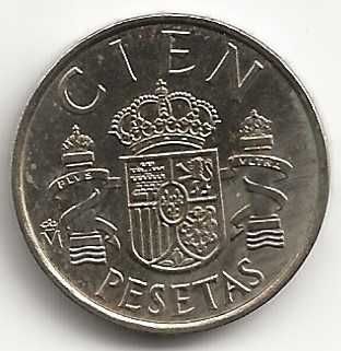 100 Pesetas de 1983, Rei Juan Carlos l, Espanha