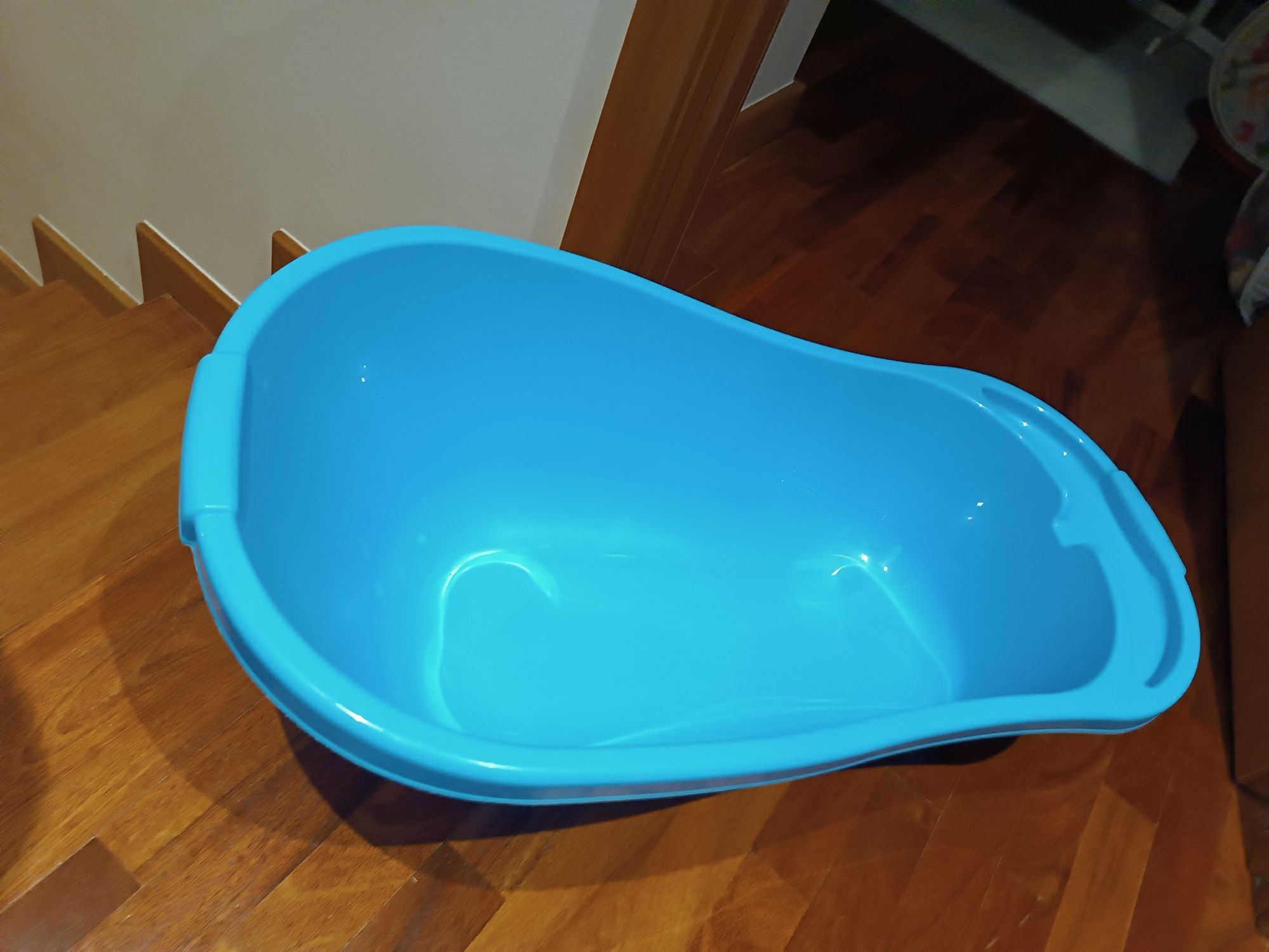 Banheira de plástico bebé azul