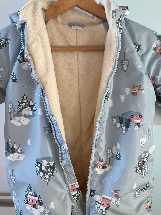 Kombinezon zimowy 92 H&M dla dziewczynki. Kolekcja 2024. Kaptur