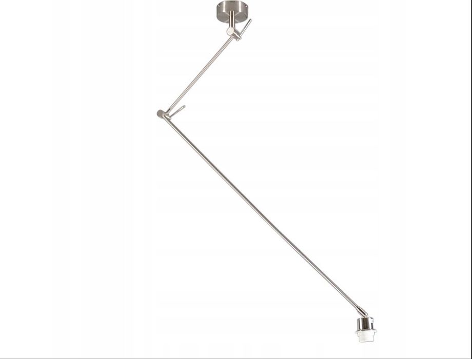 Srebrny lampa sufitowa na wysięgniku (bez klosza)