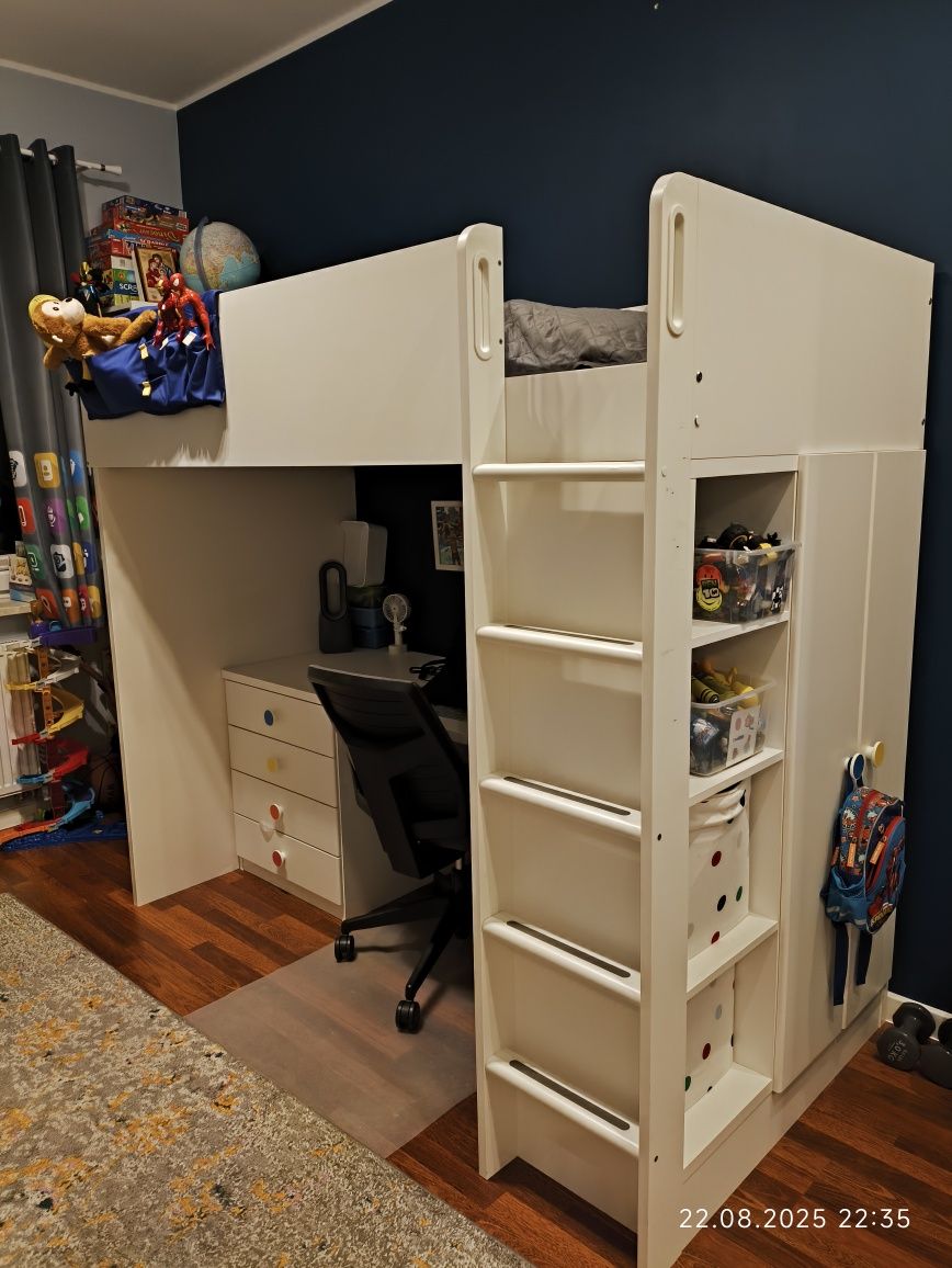 Meble IKEA SMÅSTAD łóżko piętrowe z biurkiem