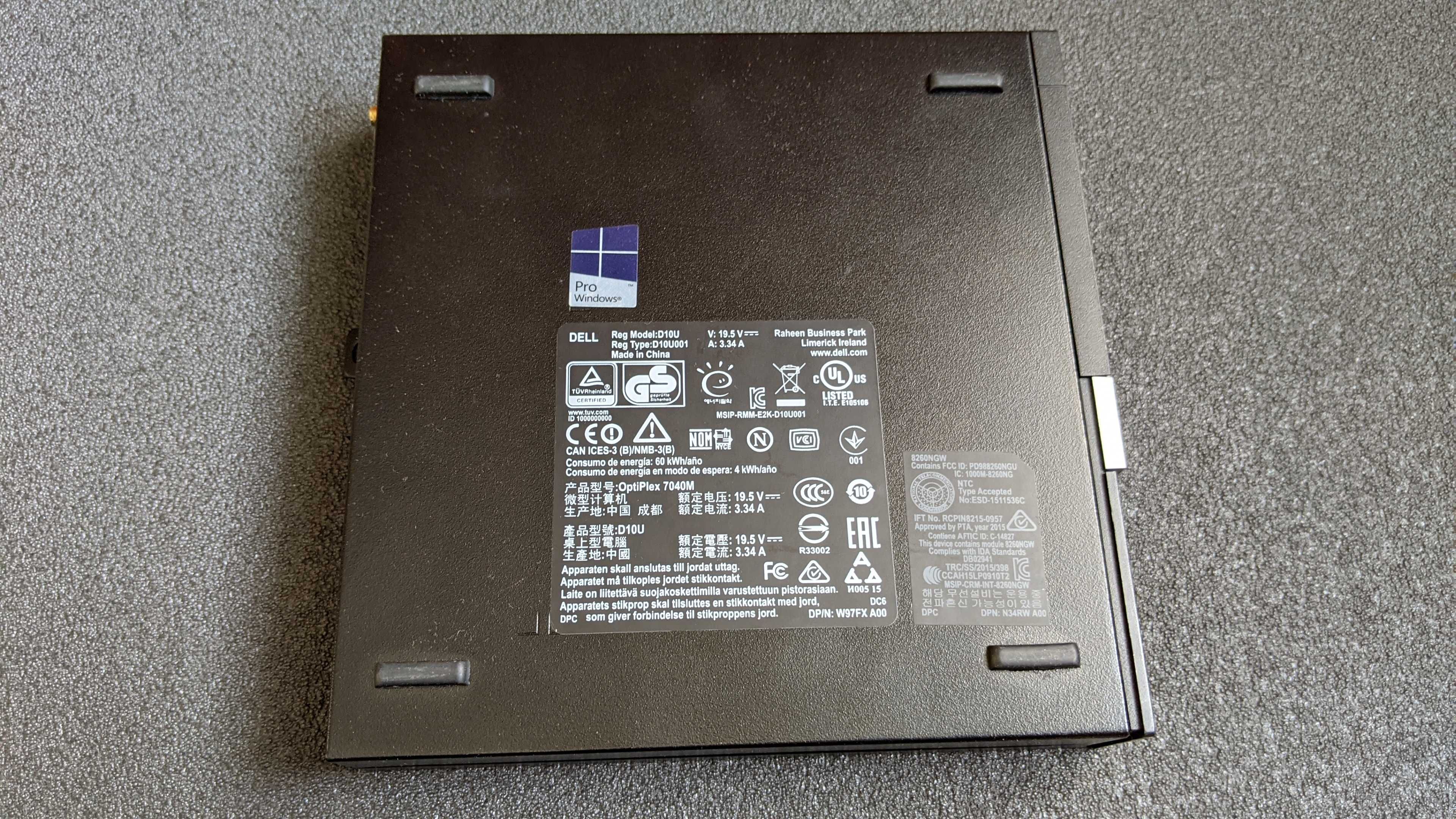 Неттоп Dell OptiPlex 7040M i5-6500T 8GB 128GB M.2 SSD Win 10 Wi Fi