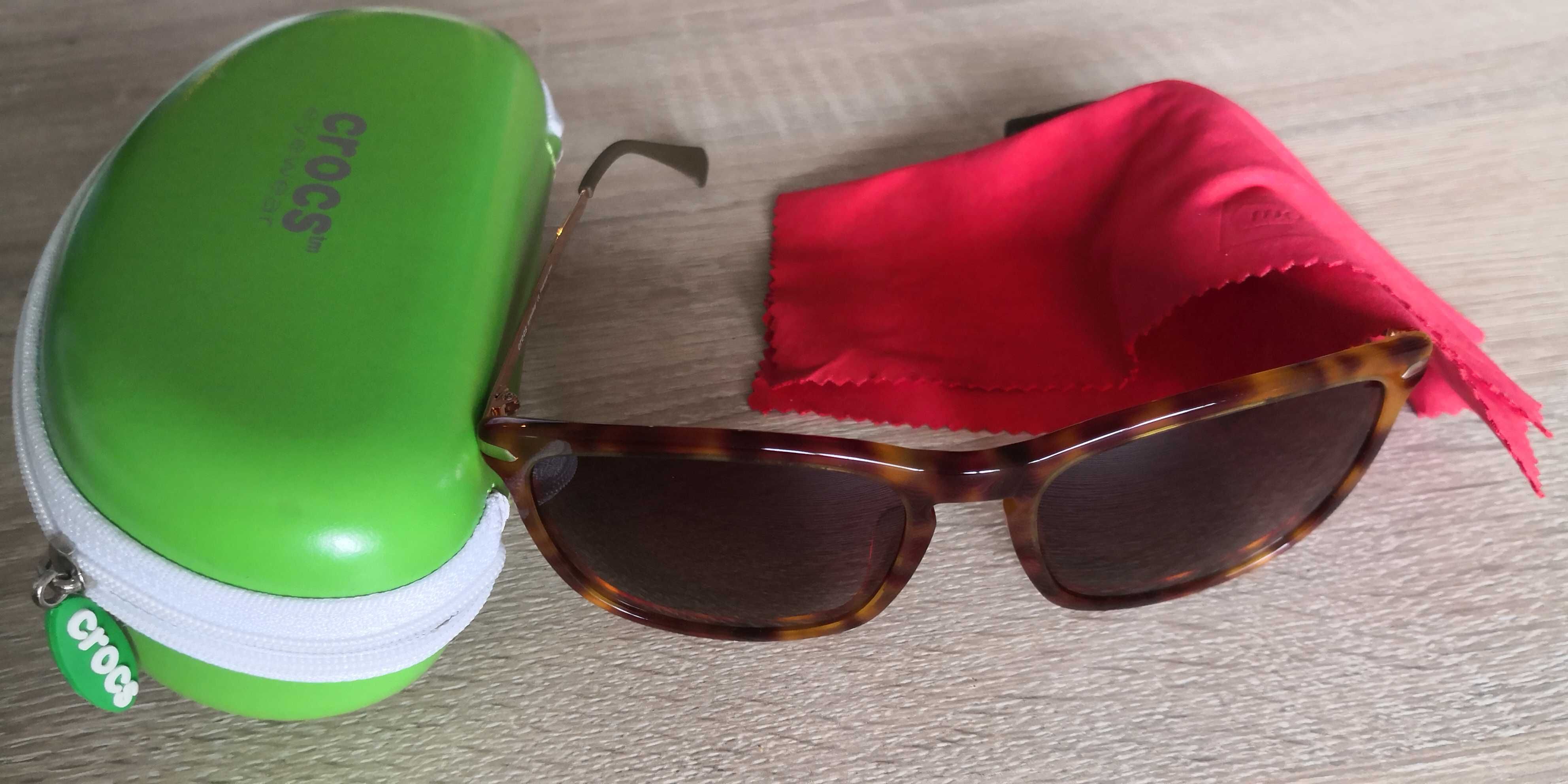 Okulary przeciwsłoneczne Crocs + etui + ściereczka