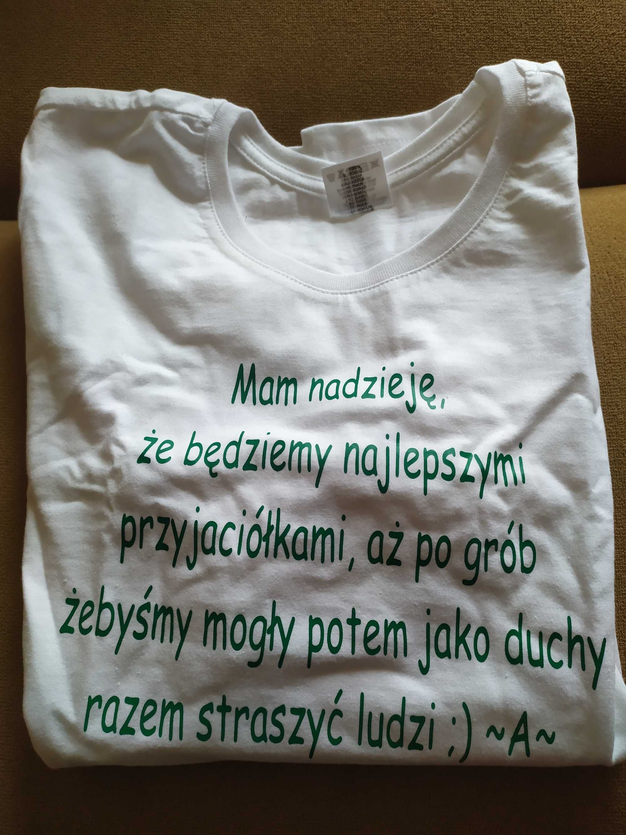 T-shirt dla przyjaciół. Biały. Rozmiar L