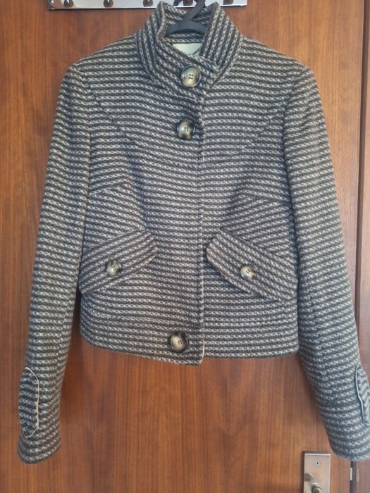 Casaco jaqueta novo da Mango, padrão tweed, tamanho S