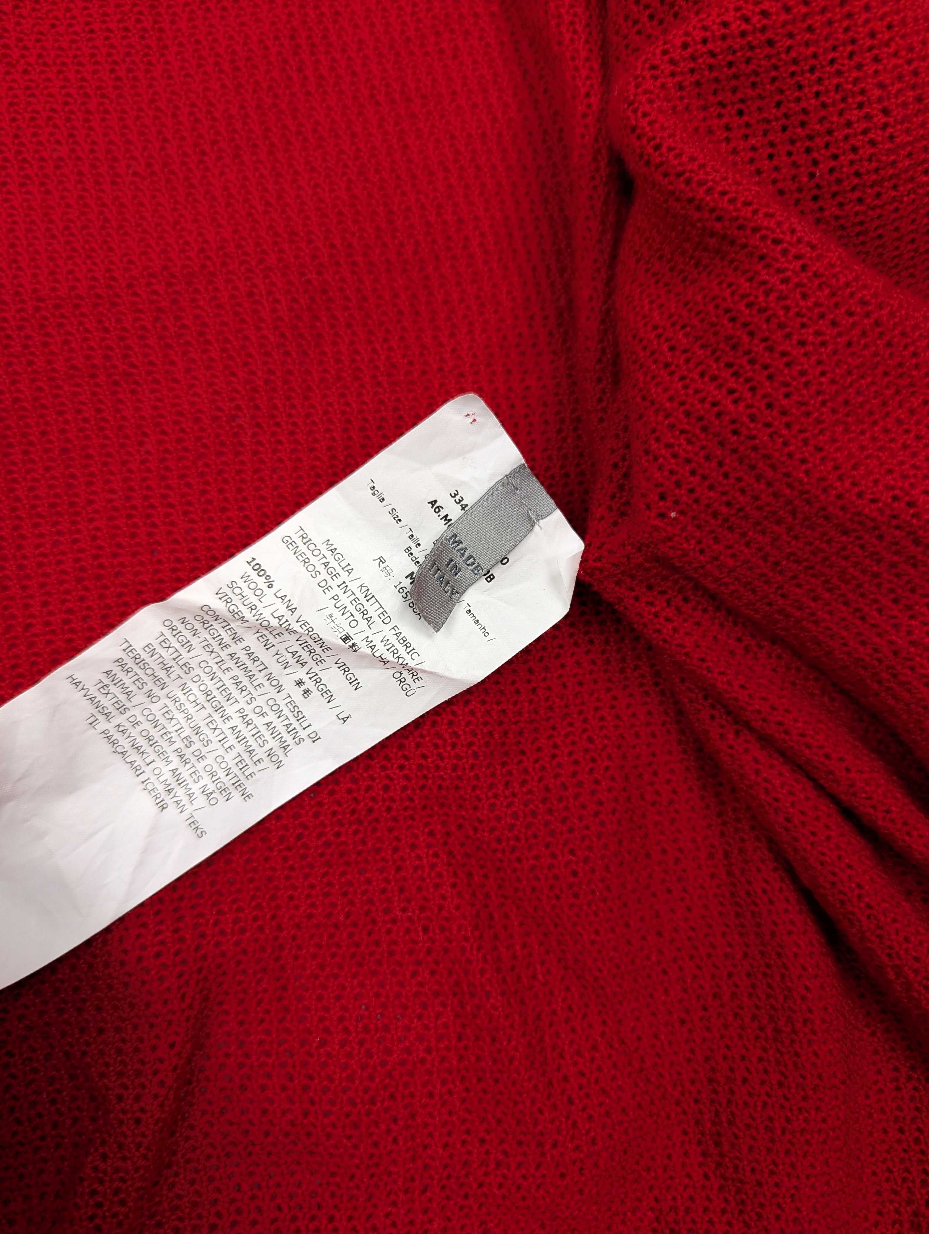 Marella czerwony sweter 100% wełna M