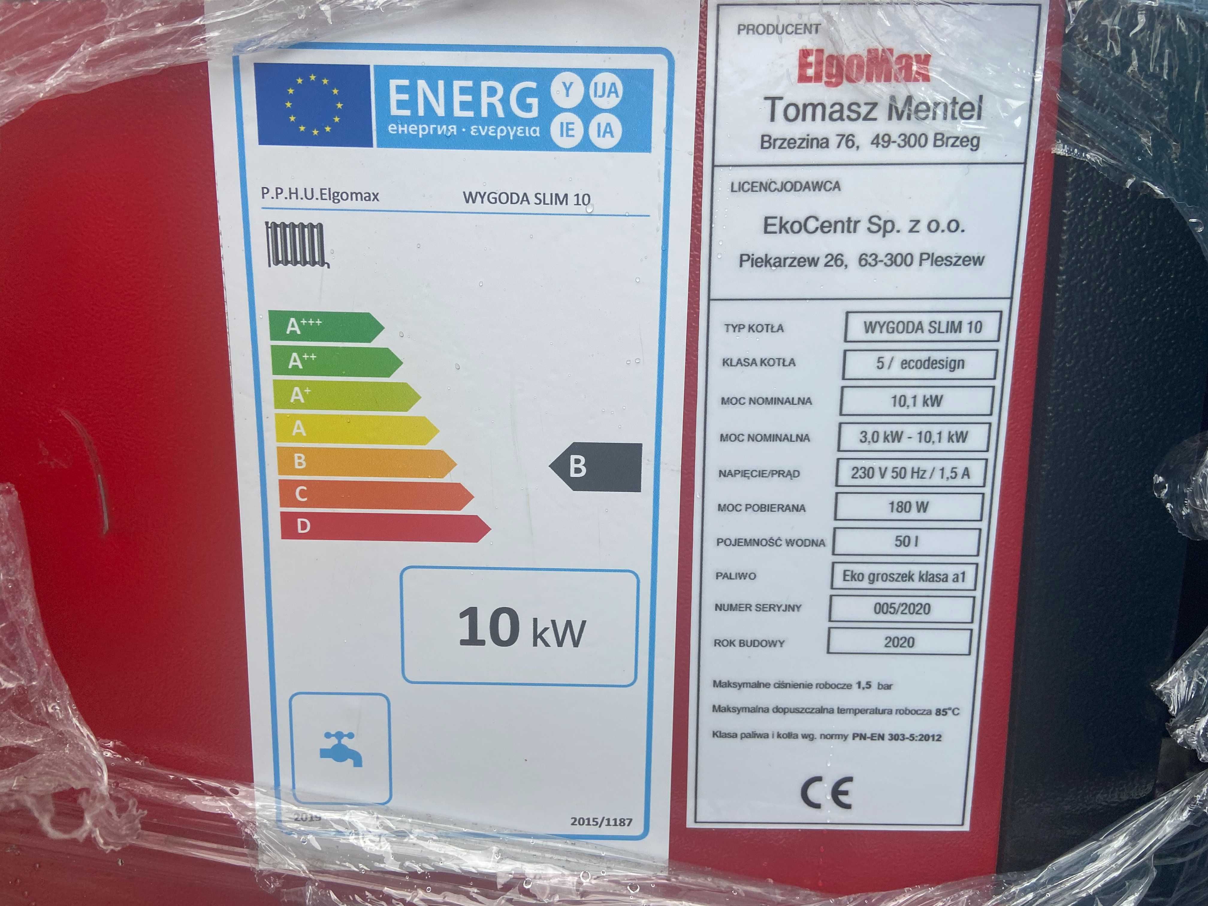 Kocioł na ekogroszek Feniks 3-12 kw piec z podajnikiem 10 kw